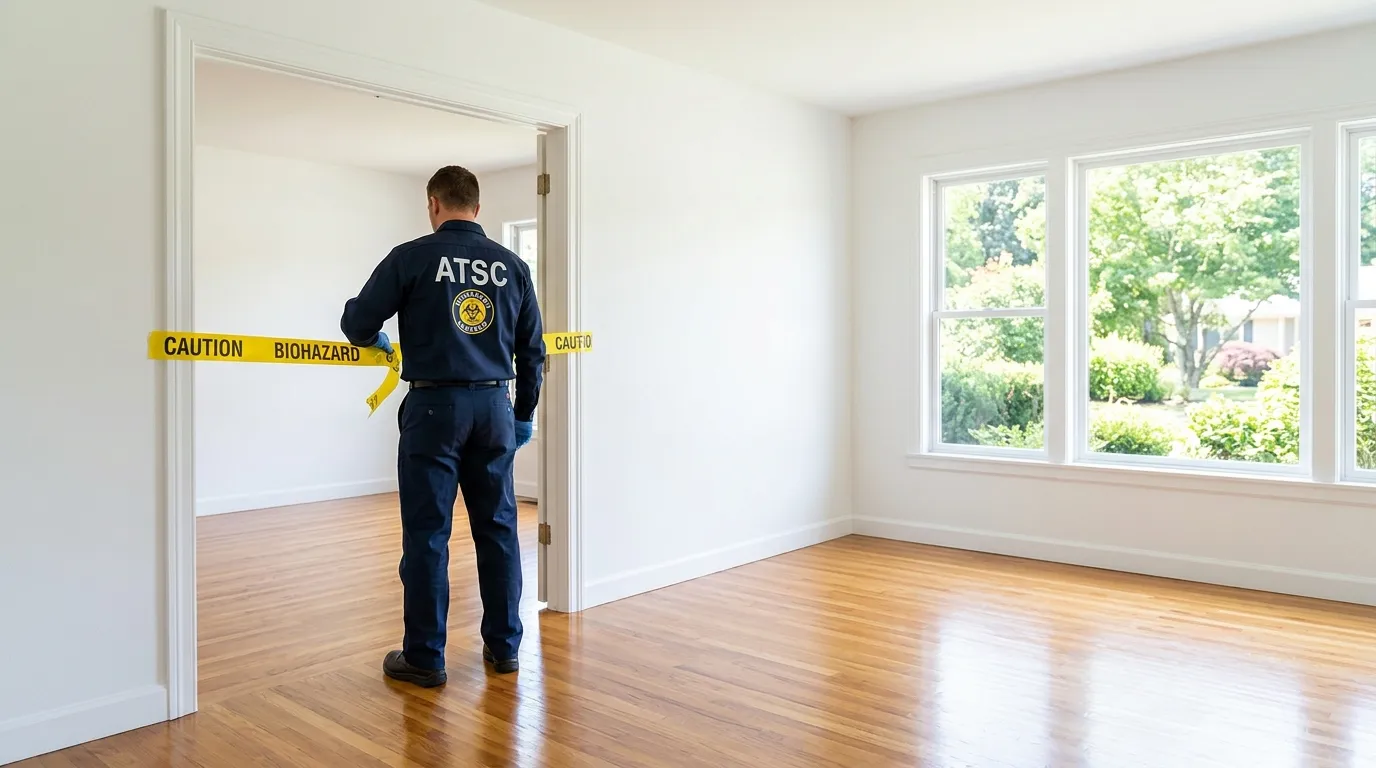 Certified biohazard cleanup crew performing Trauma Scene Cleanup in Ridgefield Park